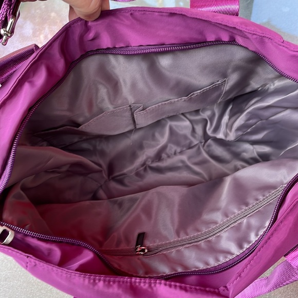 Purple nylon tote bag NWOT - Picture 3 of 12